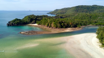 Tropical beach aerial view