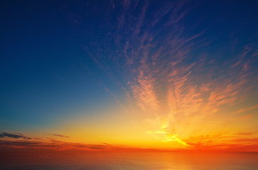 sunset at sea