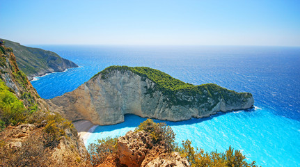 Navagio Beach (Shipwreck beach)  on Zakynthos Island. Greece