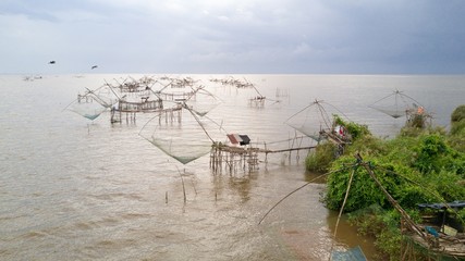 Fototapeta na wymiar Giant fishing nets