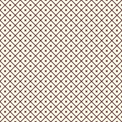 Minimalist abstract background. Simple modern print with crosses. Outline seamless pattern with geometric figures.