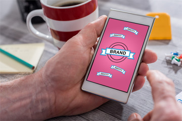 Brand concept on a smartphone