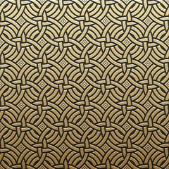 Golden metallic background with geometric pattern. Elegant luxury style. - 132933769