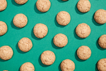Sweet cookies flat lay pattern