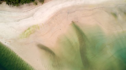 Sand and sea top view