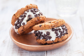 Chocolate Chip Ice Cream Cookie Sandwiches
