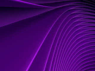 background of purple abstract waves. render