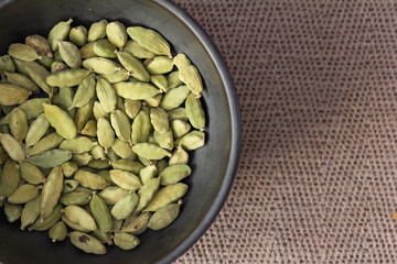 cardamom in bowl closeup