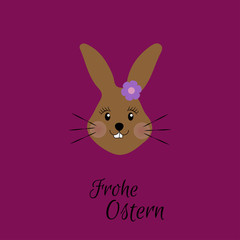 Osterhase - Frohe Ostern - Vektor Grafik