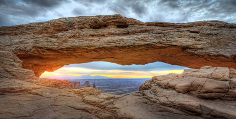 Mesa Arch Panorama Sunrise 