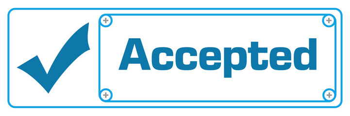 Accepted Blue Horizontal Border Screw 