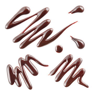 Chocolate. Sauce pattern isolated on white background. With clip
