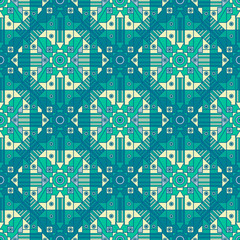 Seamless abstract geometric pattern with one of a kind repetition. 
