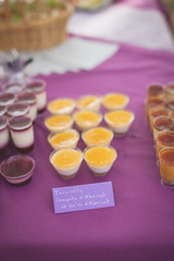 Verrines de Panacotta buffet de Mariage