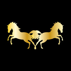 gold horses - 132948581