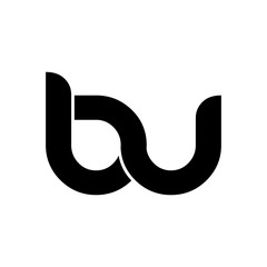 Initial Letter BU Rounded Lowercase Logo