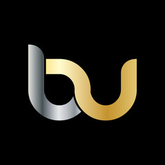 Initial Letter BU Rounded Lowercase Logo