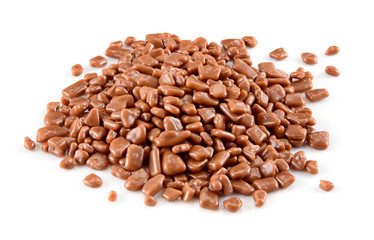 Chocolate Chips. Morsels isolated on white background.