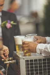 Bière pression à l'apéritif