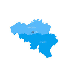 Fototapeta premium Belgium Regions Map