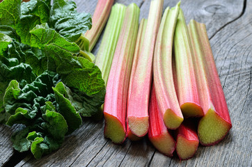 Fresh rhubarb
