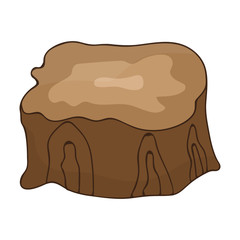 tree stump isolated on white background