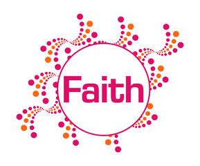Faith Pink Orange Abstract Dots 