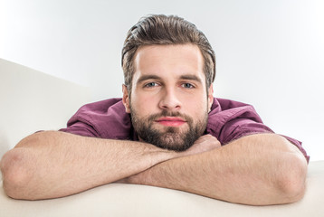 Obraz premium Handsome bearded man