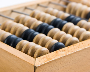 old wooden abacus