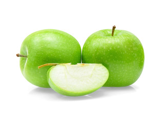 Green apple isolated on white background