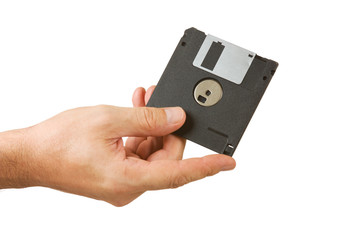 ifloppy disk in hand