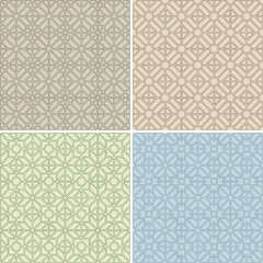 Set of geometric abstract seamless patterns.