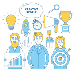 Creative people illustration