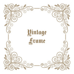 Vintage floral frame