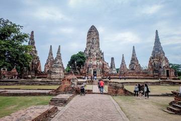 Naklejka premium old temple in Ayutthaya 