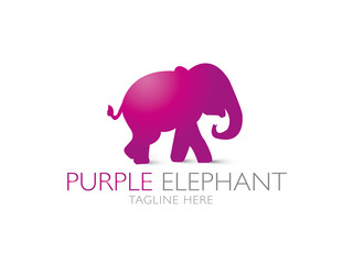 Purple, elephant, vector