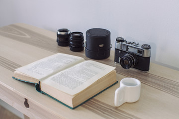 Photographer accessory on desk
