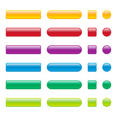 Colorful Blank Web Buttons