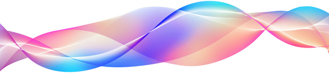 Beautiful color abstract wave on a white background.
