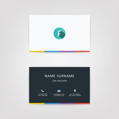 Naklejka premium F Circle Alphabet Logo Design For Your Business