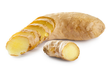 Sliced ginger root