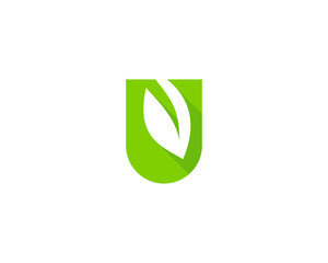 Initial Letter U Eco Nature Logo Design Element © Nizwa Design