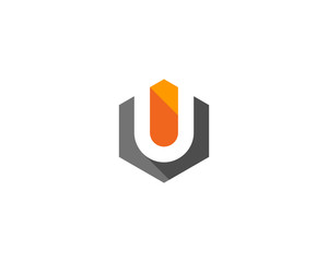 Initial Letter U Hexagon Logo Design Element © Nizwa Design