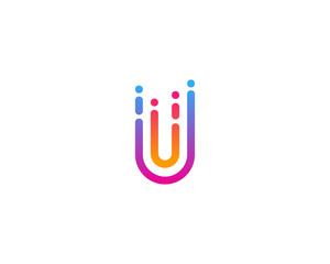 Initial Letter U People Logo Design Element © Nizwa Design
