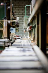 Abbundmaschine in der Holzindustrie