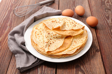 crepe with ingredients