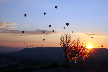 Sunrise in the mountains.