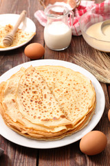 crepe with ingredients