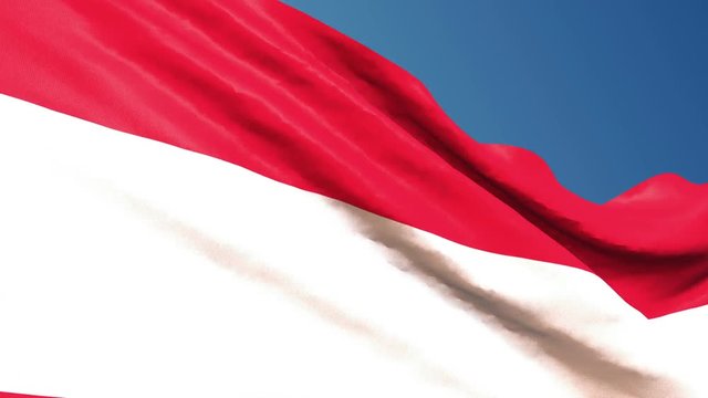 Austria Flag Waving. 3d render seamless loop