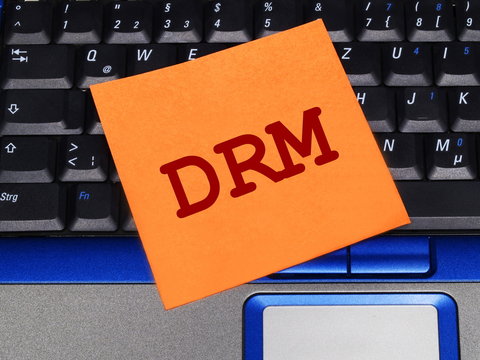 Memo note on notebook, DRM, Digital Rights Management
